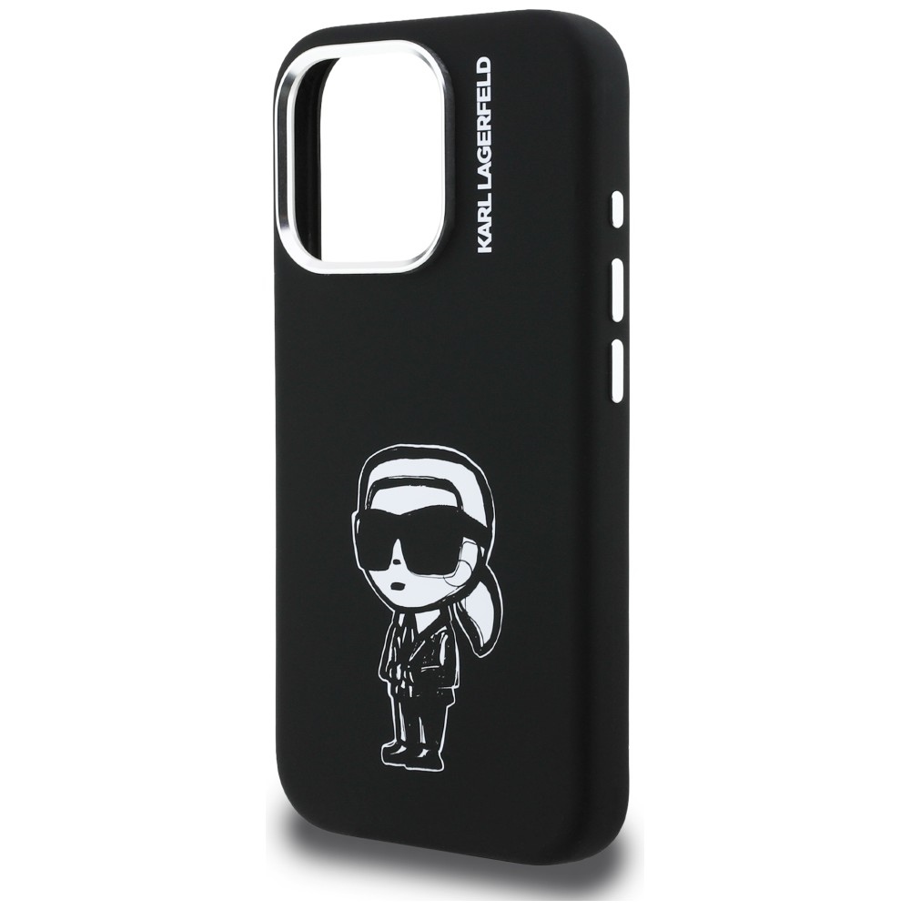 iTok webáruház - Karl Lagerfeld Karl Lagerfeld Silicone Karl Sketch MagSafe tok iPhone 16 Pro Max készülékhez (fekete) 6 Karl Lagerfeld Silicone Karl Sketch MagSafe Case for iPhone 16 Pro Max (fekete)