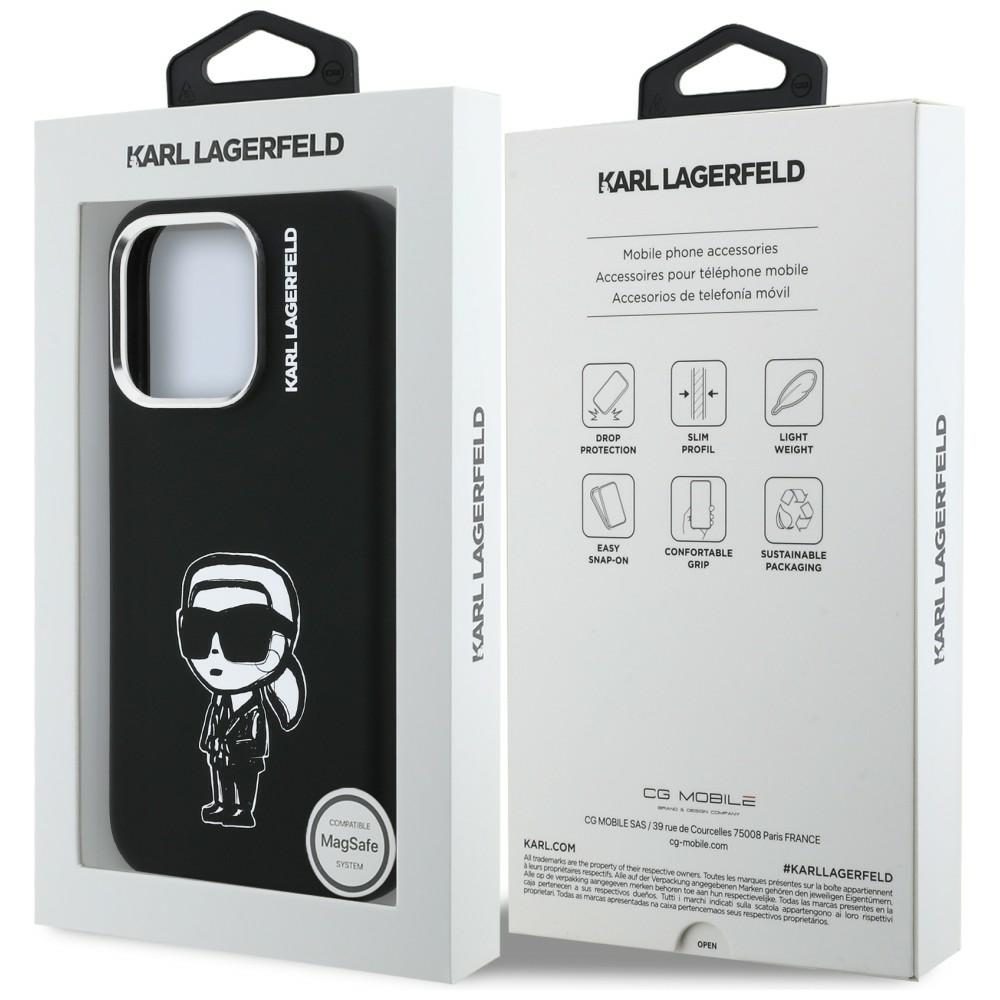 iTok webáruház - Karl Lagerfeld Karl Lagerfeld Silicone Karl Sketch MagSafe tok iPhone 16 Pro Max készülékhez (fekete) 8 Karl Lagerfeld Silicone Karl Sketch MagSafe Case for iPhone 16 Pro Max (fekete)