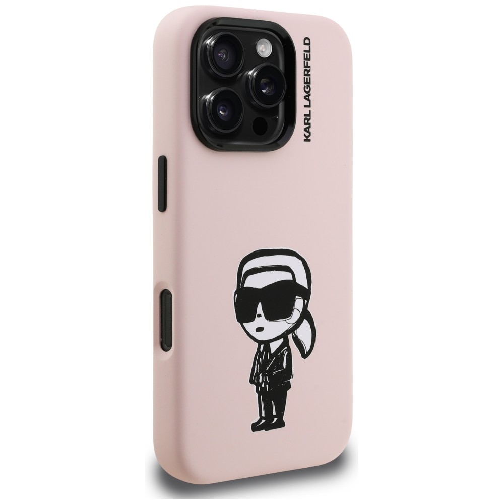 iTok webáruház - Karl Lagerfeld Karl Lagerfeld Silicone Karl Sketch MagSafe tok iPhone 16 Pro Max készülékhez (rózsaszín) 4 Karl Lagerfeld Silicone Karl Sketch MagSafe Case for iPhone 16 Pro Max (rózsaszín)