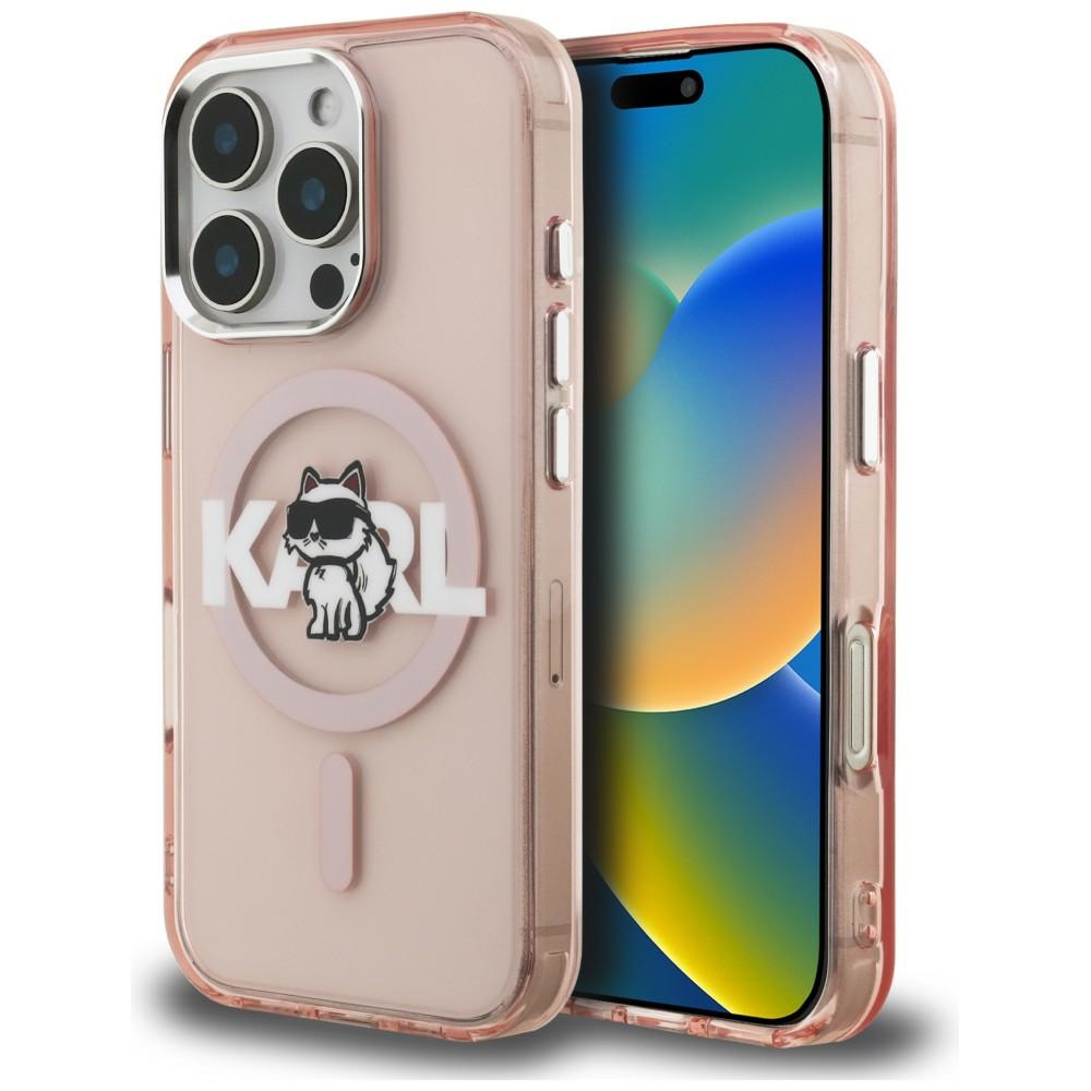 iTok webáruház - Karl Lagerfeld Karl Lagerfeld IML Choupette Sketch Logo MagSafe tok iPhone 16 Pro Max készülékhez (rózsaszín) 1 Karl Lagerfeld IML Choupette Sketch Logo MagSafe Case for iPhone 16 Pro Max (rózsaszín)