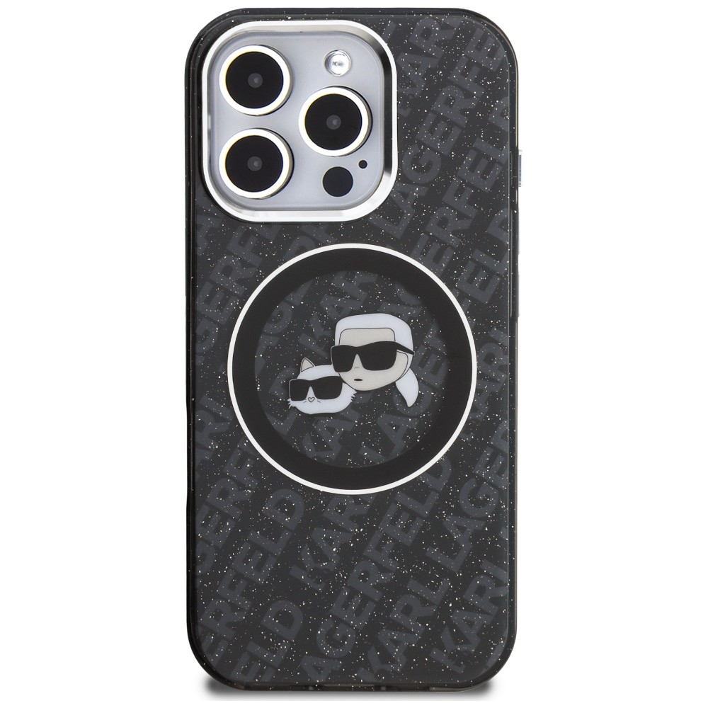 iTok webáruház - Karl Lagerfeld Karl Lagerfeld IML Glitter Karl & Choupette Heads Logo MagSafe tok iPhone 16 Pro Max (fekete) 3 Karl Lagerfeld IML Glitter Karl & Choupette Heads Logo MagSafe Case for iPhone 16 Pro Max (fekete)
