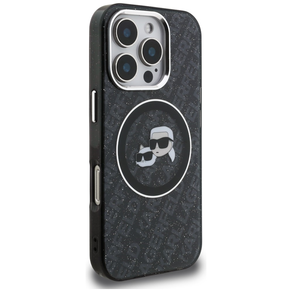 iTok webáruház - Karl Lagerfeld Karl Lagerfeld IML Glitter Karl & Choupette Heads Logo MagSafe tok iPhone 16 Pro Max (fekete) 4 Karl Lagerfeld IML Glitter Karl & Choupette Heads Logo MagSafe Case for iPhone 16 Pro Max (fekete)