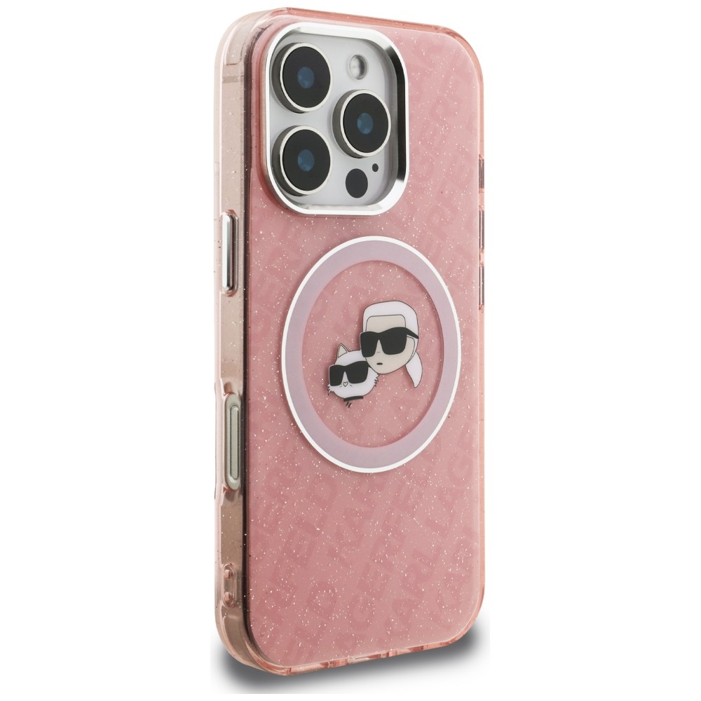 iTok webáruház - Karl Lagerfeld Karl Lagerfeld IML Glitter Karl & Choupette Heads Logo MagSafe tok iPhone 16 Pro Max (rózsaszín) 4 Karl Lagerfeld IML Glitter Karl & Choupette Heads Logo MagSafe Case for iPhone 16 Pro Max (rózsaszín)