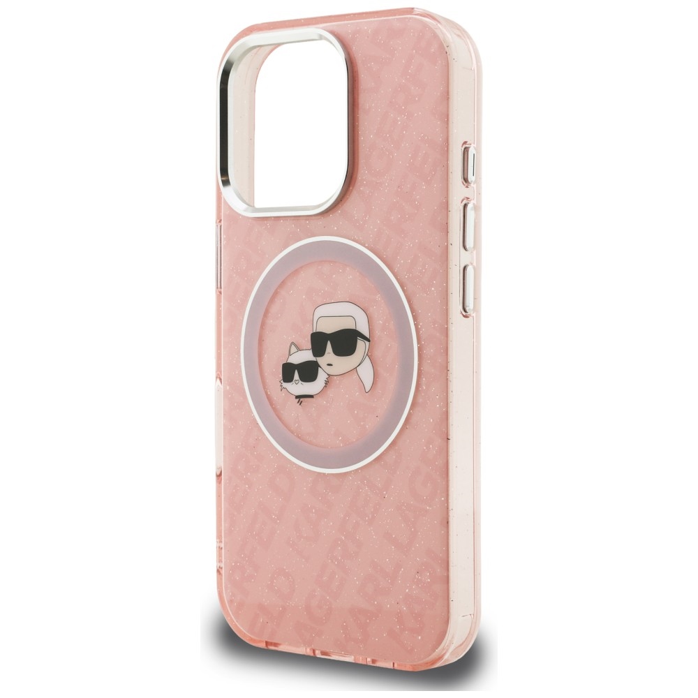 iTok webáruház - Karl Lagerfeld Karl Lagerfeld IML Glitter Karl & Choupette Heads Logo MagSafe tok iPhone 16 Pro Max (rózsaszín) 6 Karl Lagerfeld IML Glitter Karl & Choupette Heads Logo MagSafe Case for iPhone 16 Pro Max (rózsaszín)