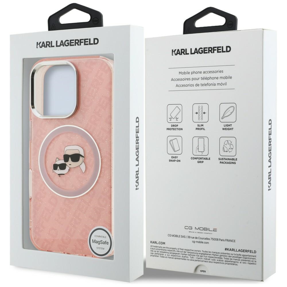 iTok webáruház - Karl Lagerfeld Karl Lagerfeld IML Glitter Karl & Choupette Heads Logo MagSafe tok iPhone 16 Pro Max (rózsaszín) 8 Karl Lagerfeld IML Glitter Karl & Choupette Heads Logo MagSafe Case for iPhone 16 Pro Max (rózsaszín)