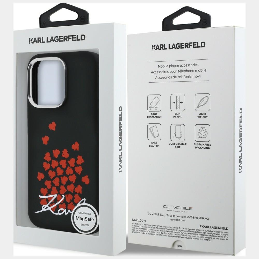 iTok webáruház - Karl Lagerfeld Karl Lagerfeld Silicone Heart Sign Logo MagSafe tok iPhone 16 Pro Max készülékhez (fekete) 8 Karl Lagerfeld Silicone Heart Sign Logo MagSafe Case for iPhone 16 Pro Max (fekete)