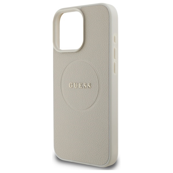iTok webáruház - Guess Guess Grained Gold Ring MagSafe Case for iPhone 16 Pro Max (bézs) 6 Guess Grained Gold Ring MagSafe Case for iPhone 16 Pro Max (bézs)