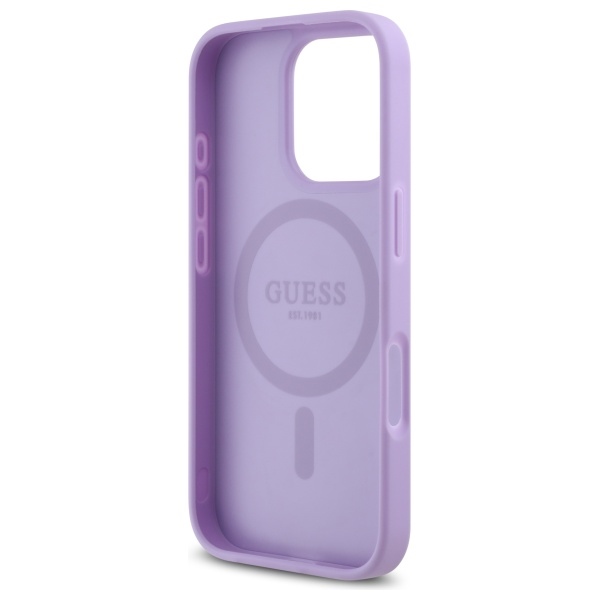 iTok webáruház - Guess Guess Saffiano MagSafe tok iPhone 16 Pro Max készülékhez (lila) 7 Guess Saffiano MagSafe iPhone 16 Pro Max Case (lila)