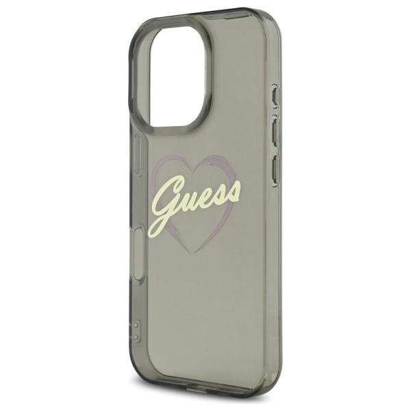 iTok webáruház - Guess Guess IML Heart tok iPhone 16 Pro Max készülékhez (fekete) 6 Guess IML Heart Case for iPhone 16 Pro Max (fekete)