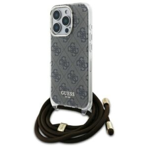 Guess Crossbody Cord 4G Print tok iPhone 16 Pro Max készülékhez (barna)