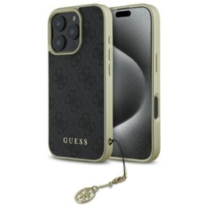 Guess 4G Charms Collection tok iPhone 16 Pro Max készülékhez (fekete)