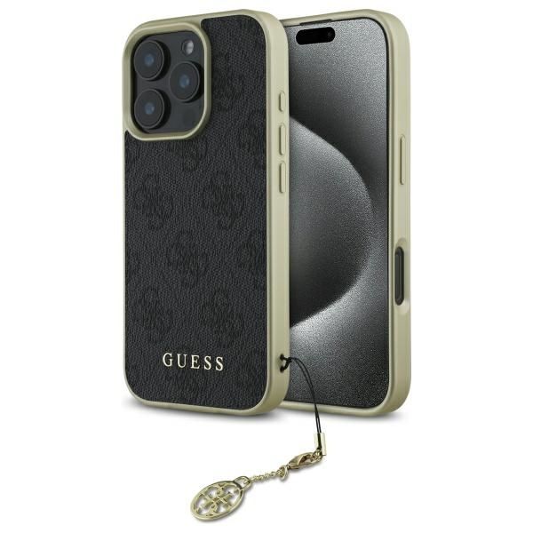 iTok webáruház - Guess Guess 4G Charms Collection tok iPhone 16 Pro Max készülékhez (fekete) 1 Guess 4G Charms Collection case for iPhone 16 Pro Max (fekete)