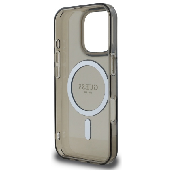 iTok webáruház - Guess Guess IML Glitter Circle MagSafe tok iPhone 16 Pro Max készülékhez (fekete) 7 Guess IML Glitter Circle MagSafe case for iPhone 16 Pro Max (fekete)