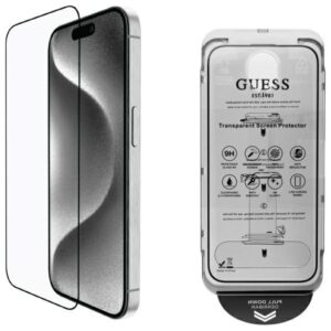 Guess Screen Protector 2.5D Outline edzett üveg iPhone 16 Pro Max készülékhez