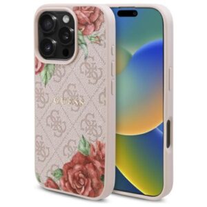 Guess GUHMP16XP4ROPEMCP tok iPhone 16 Pro Max 6,9″ készülékhez, rózsaszín