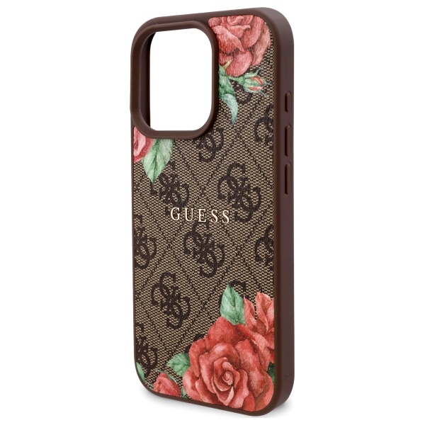 iTok webáruház - Guess Guess GUHMP16XP4ROPEMCW iPhone 16 Pro Max tok MagSafe (barna) 6 Guess GUHMP16XP4ROPEMCW iPhone 16 Pro Max 6.9" brown/brown hardcase 4G Flowers Print MagSafe