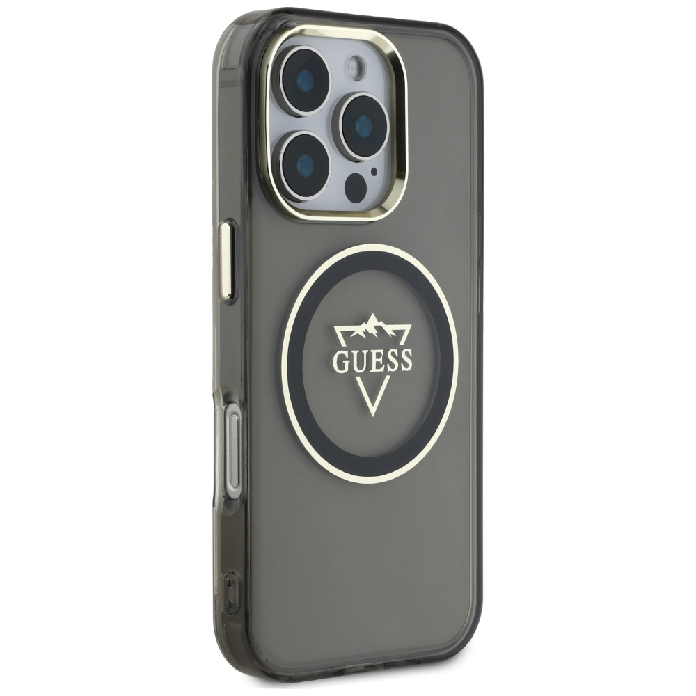iTok webáruház - Guess Guess IML Metal Mountain Logo MagSafe iPhone 16 Pro Max tok (fekete) 4 Guess IML Metal Mountain Logo MagSafe iPhone 16 Pro Max Case (fekete)