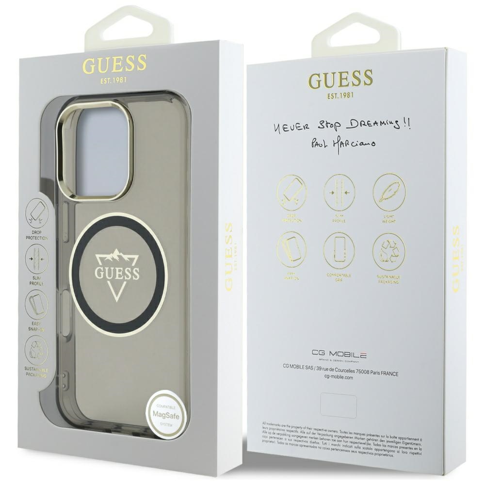 iTok webáruház - Guess Guess IML Metal Mountain Logo MagSafe iPhone 16 Pro Max tok (fekete) 8 Guess IML Metal Mountain Logo MagSafe iPhone 16 Pro Max Case (fekete)