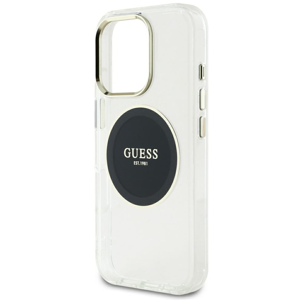 iTok webáruház - Guess Guess IML Metal Colored Circle Classic Logo MagSafe tok iPhone 16 Pro Max készülékhez (fekete) 6 Guess IML Metal Colored Circle Classic Logo MagSafe Case for iPhone 16 Pro Max (fekete)
