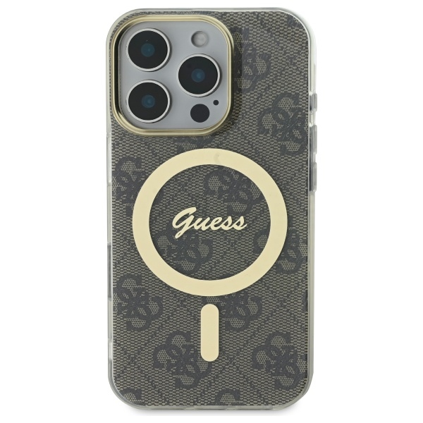 iTok webáruház - Guess Guess IML 4G MagSafe tok iPhone 16 Pro Max (barna) 2 Guess IML 4G MagSafe Case for iPhone 16 Pro Max (barna)