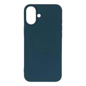 Liquid Silicone Case MagSafe tok iPhone 16 Plus készülékhez (sötétkék)