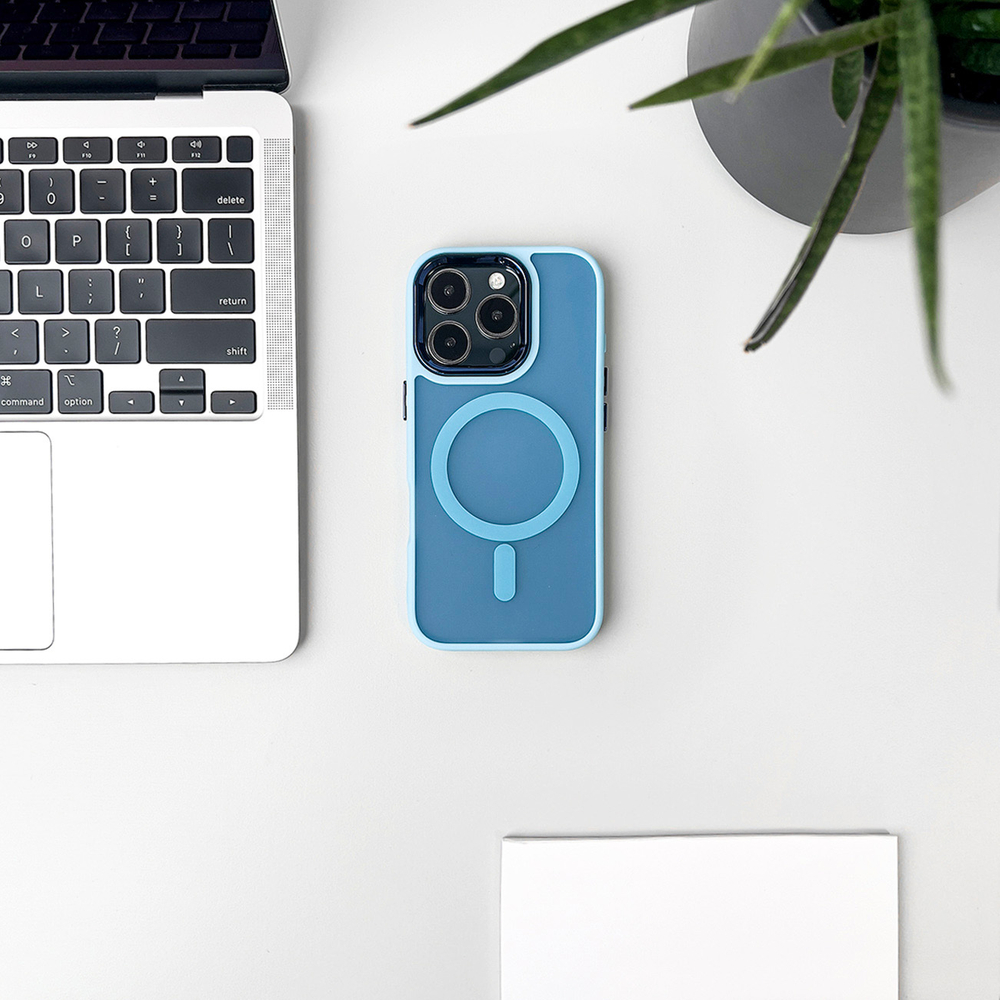 iTok webáruház - Hurtel Magnetic Collection MagSafe tok iPhone 16 Plus készülékhez (világoskék) 6 Magnetic Collection MagSafe case for iPhone 16 Plus (világoskék)