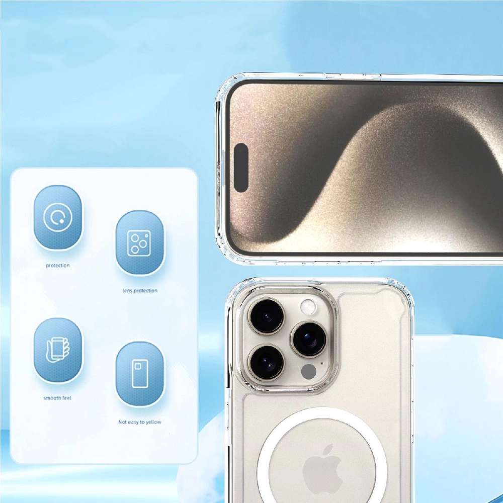 iTok webáruház - Hurtel Clear Corner Case MagSafe tok iPhone 16 Plus (átlátszó) 5 Clear Corner Case MagSafe for iPhone 16 Plus (átlátszó)
