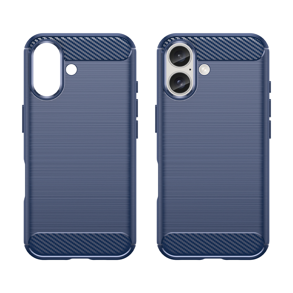 iTok webáruház - Hurtel Carbon Case szilikontok iPhone 16 Plus készülékhez (kék) 2 Carbon Case for iPhone 16 Plus (kék)