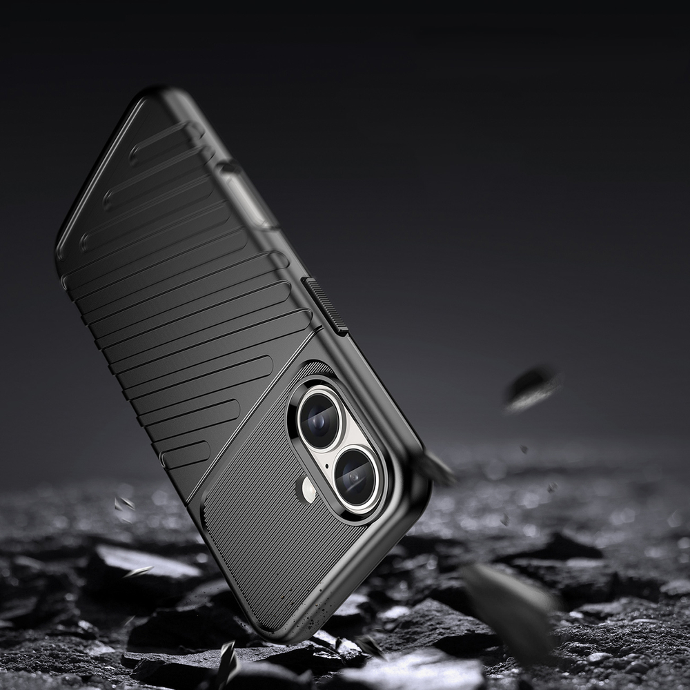 iTok webáruház - Hurtel Thunder Case szilikon tok iPhone 16 Plus készülékhez (fekete) 3 Thunder Case for iPhone 16 Plus Silicone Case (fekete)
