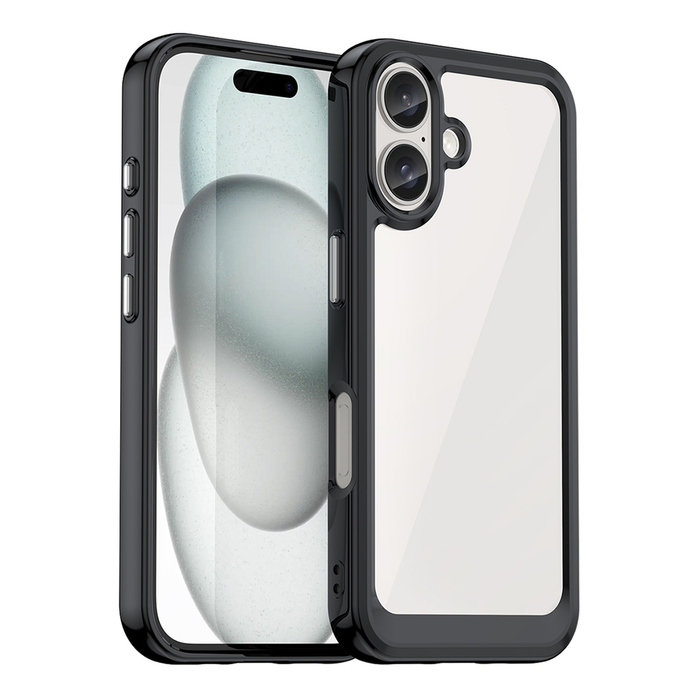 iTok webáruház - Hurtel Outer Space Case hibrid tok iPhone 16 Plus készülékhez (fekete) 1 Outer Space Case with Gel Frame for iPhone 16 Plus (fekete)