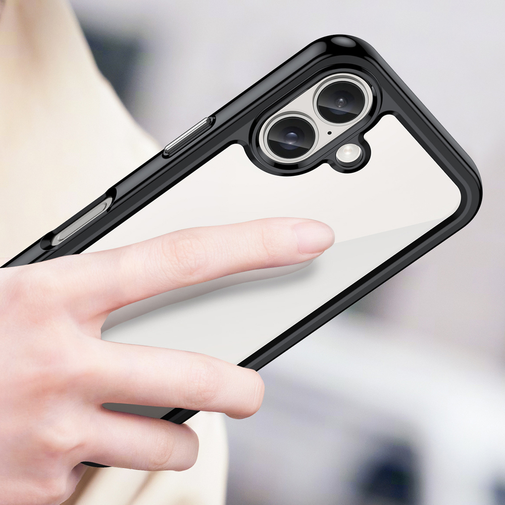 iTok webáruház - Hurtel Outer Space Case hibrid tok iPhone 16 Plus készülékhez (fekete) 5 Outer Space Case with Gel Frame for iPhone 16 Plus (fekete)