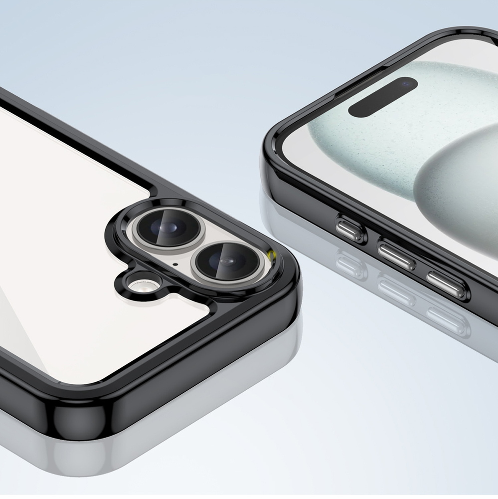 iTok webáruház - Hurtel Outer Space Case hibrid tok iPhone 16 Plus készülékhez (fekete) 6 Outer Space Case with Gel Frame for iPhone 16 Plus (fekete)