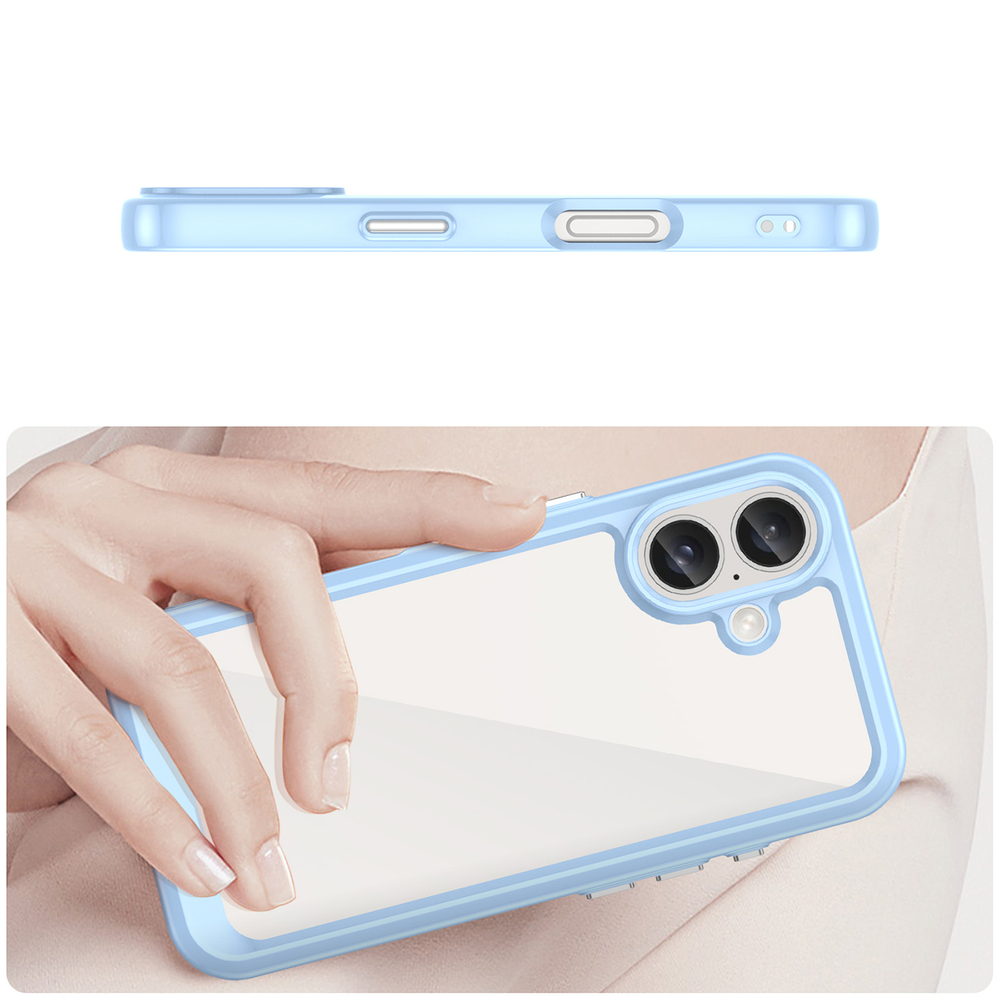 iTok webáruház - Hurtel Outer Space Case tok iPhone 16 Plus (kék) 4 Outer Space Case with Gel Frame for iPhone 16 Plus (kék)