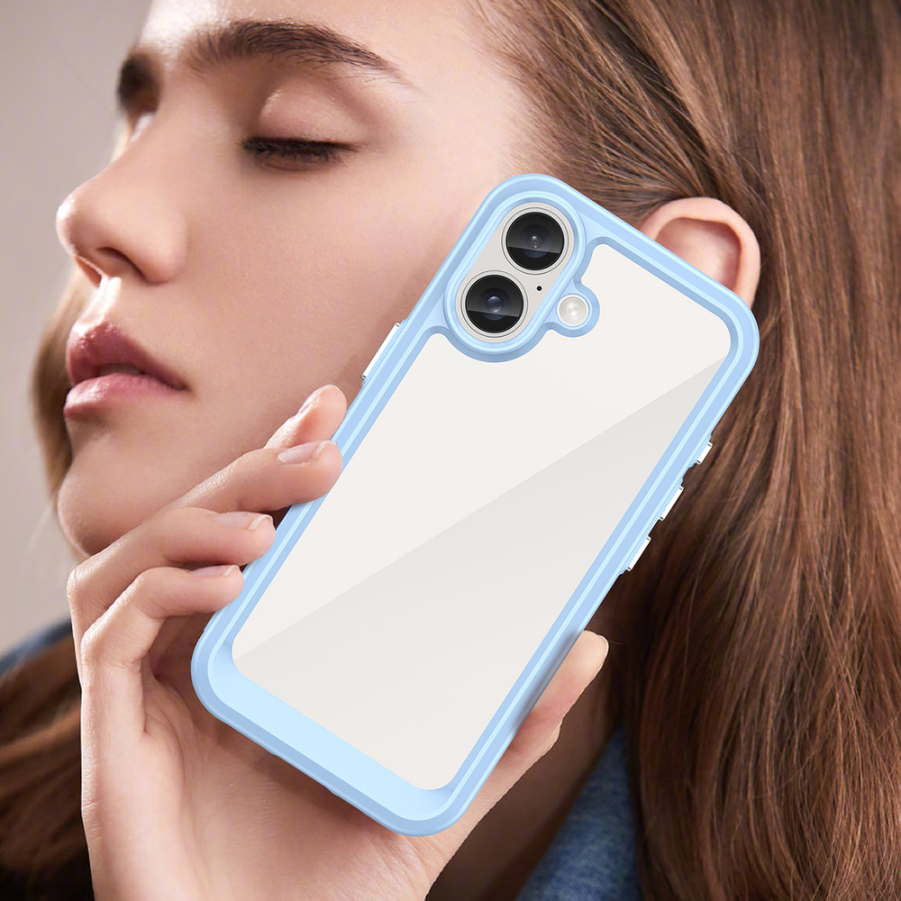 iTok webáruház - Hurtel Outer Space Case tok iPhone 16 Plus (kék) 7 Outer Space Case with Gel Frame for iPhone 16 Plus (kék)