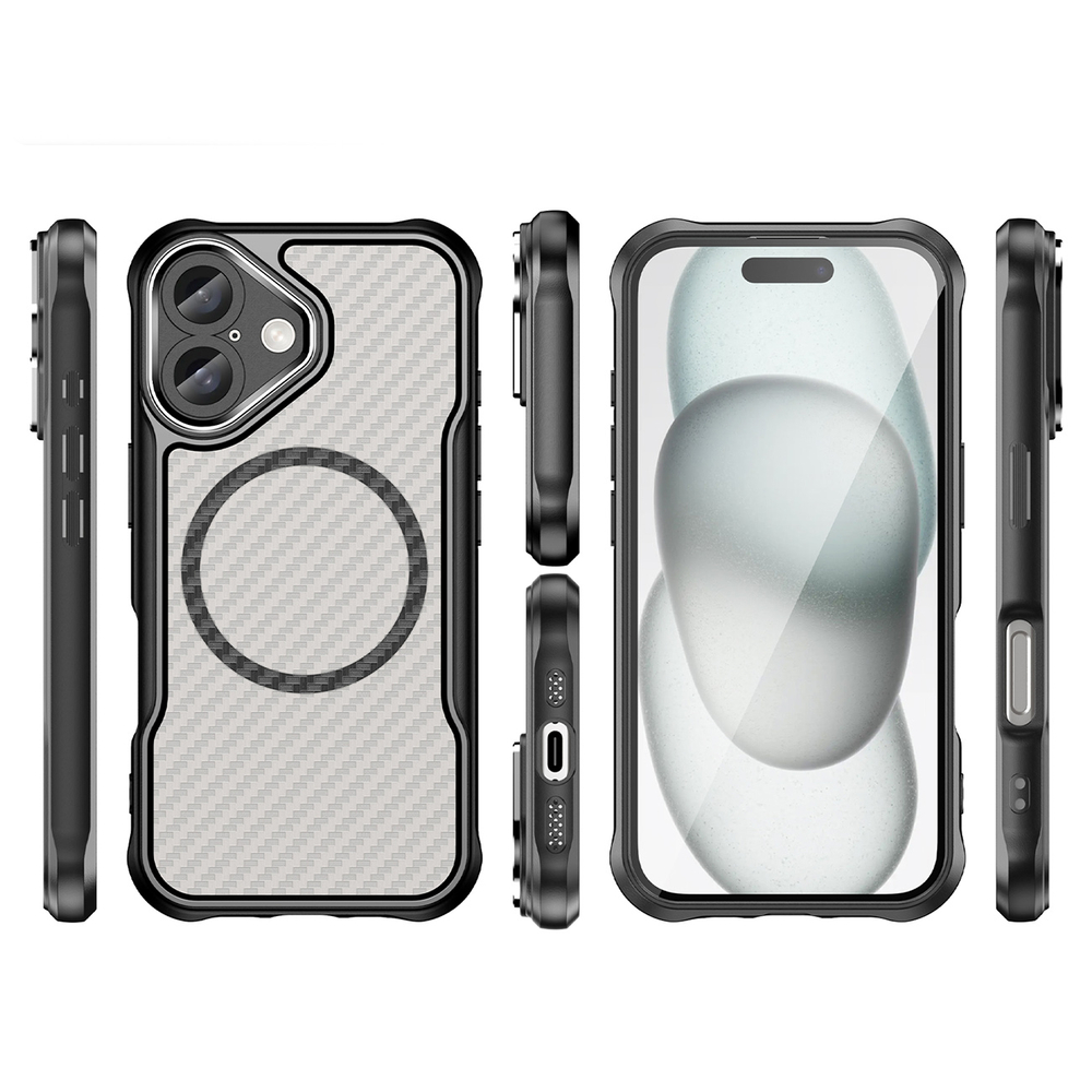 iTok webáruház - Hurtel Leading Series MagSafe tok iPhone 16 Plus készülékhez (fekete) 3 Leading Series MagSafe Silicone Case for iPhone 16 Plus (fekete)