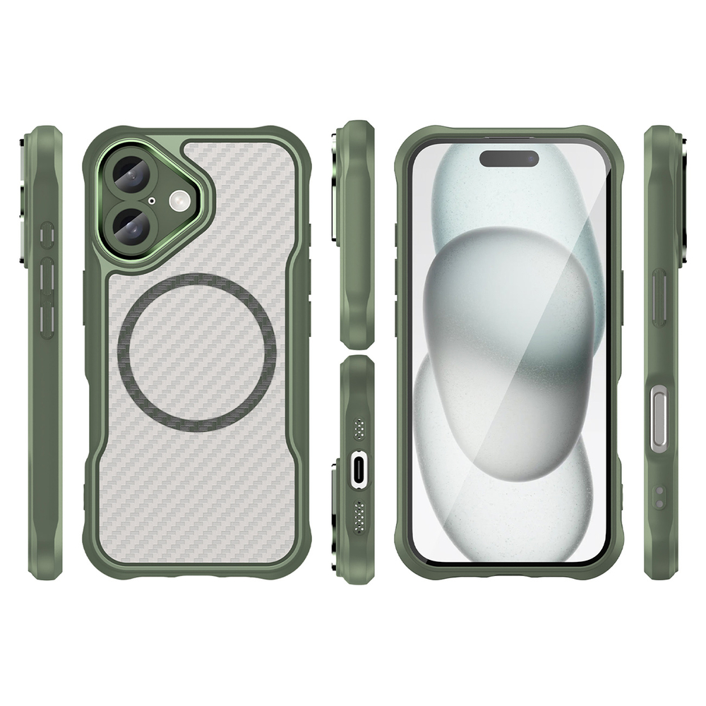 iTok webáruház - Hurtel Leading Series MagSafe tok iPhone 16 Plus készülékhez (zöld) 3 Leading Series MagSafe Silicone Case for iPhone 16 Plus (zöld)