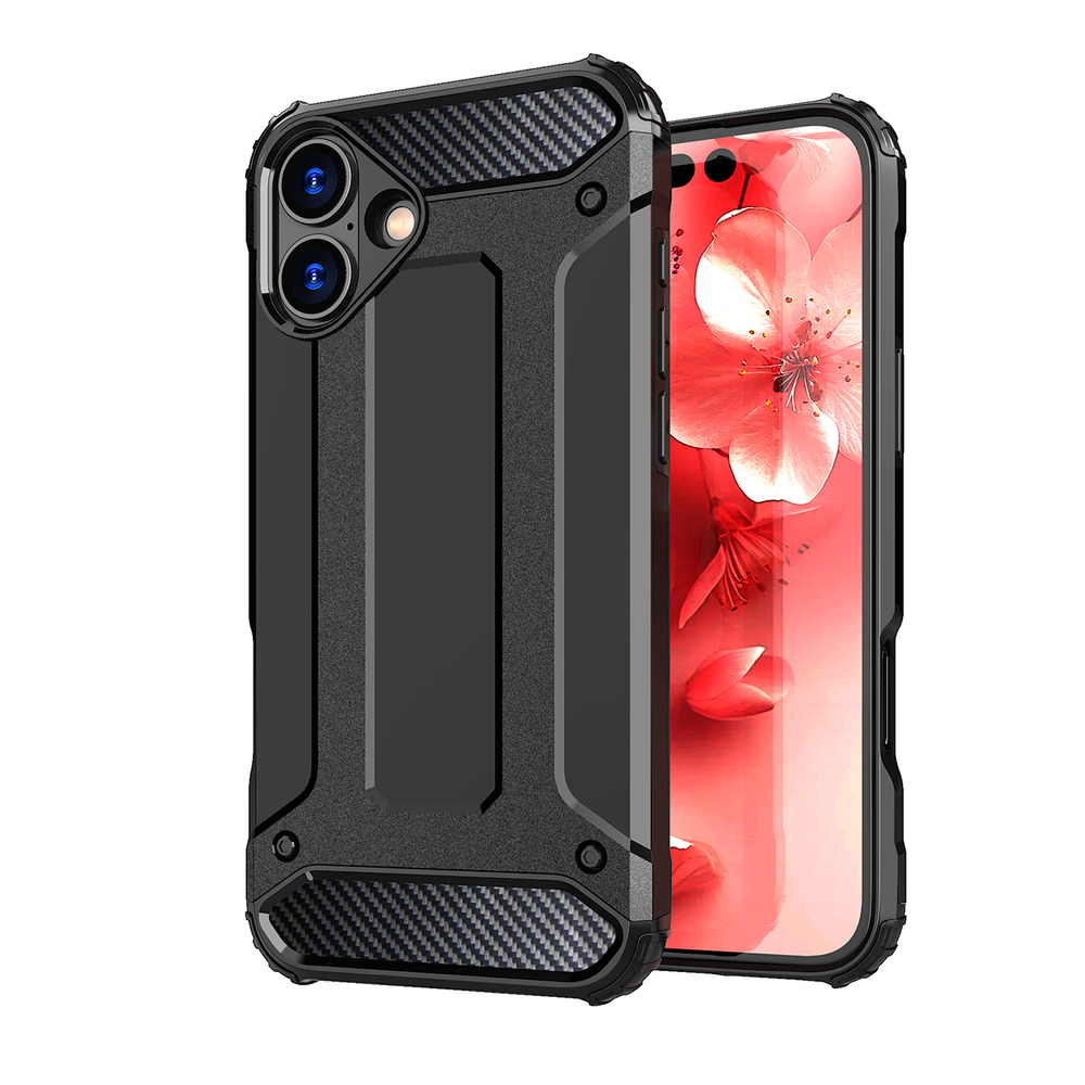 iTok webáruház - Hurtel Hybrid Armor tok iPhone 16 Plus készülékhez (fekete) 2 Hybrid Armor iPhone 16 Plus Case (fekete)