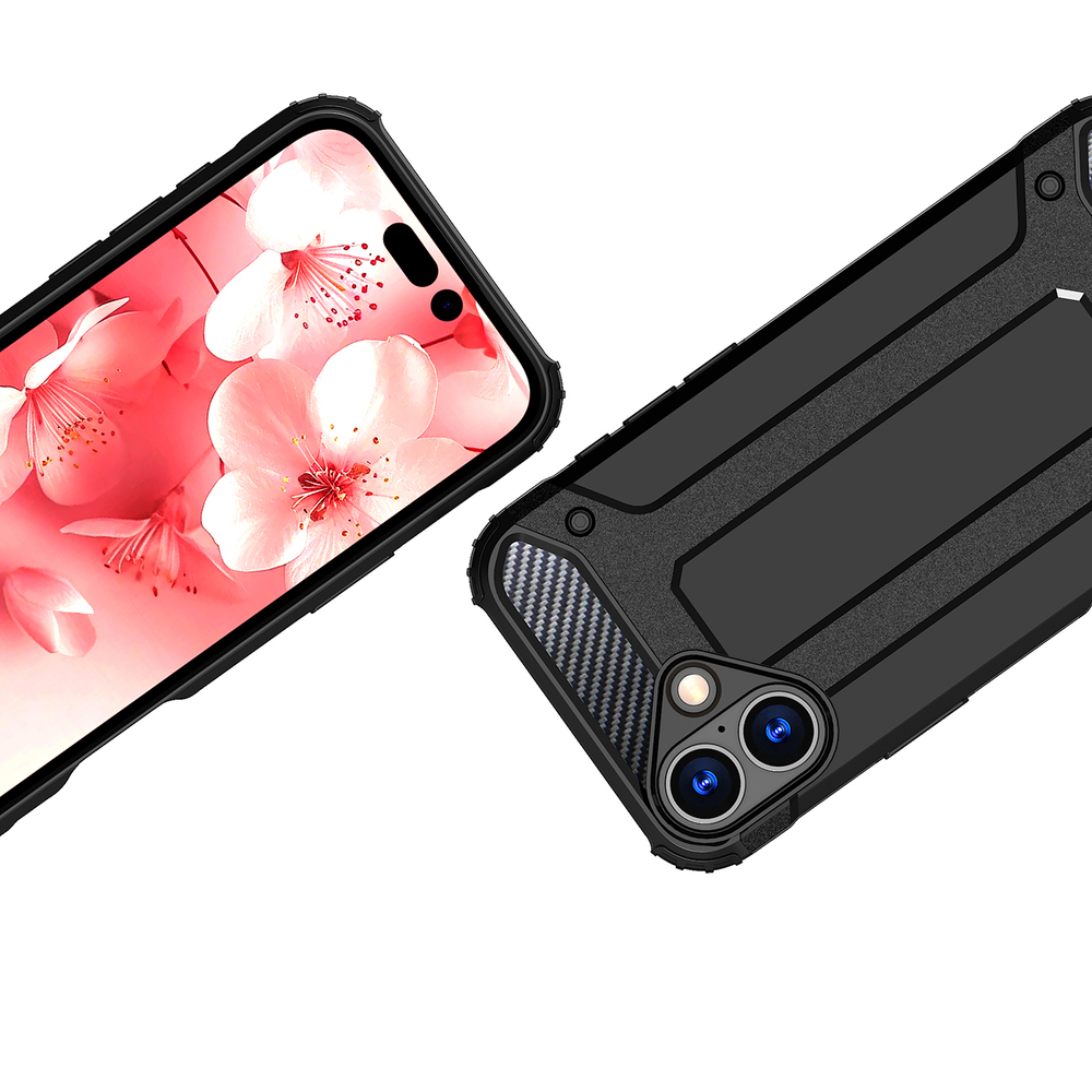 iTok webáruház - Hurtel Hybrid Armor tok iPhone 16 Plus készülékhez (fekete) 3 Hybrid Armor iPhone 16 Plus Case (fekete)
