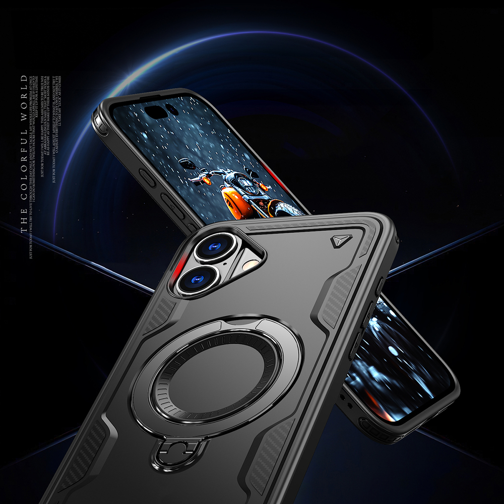 iTok webáruház - Hurtel Hybrid Armor Trendy MagSafe tok iPhone 16 Plus készülékhez (fekete) 4 Hybrid Armor Trendy Case with MagSafe for iPhone 16 Plus (fekete)