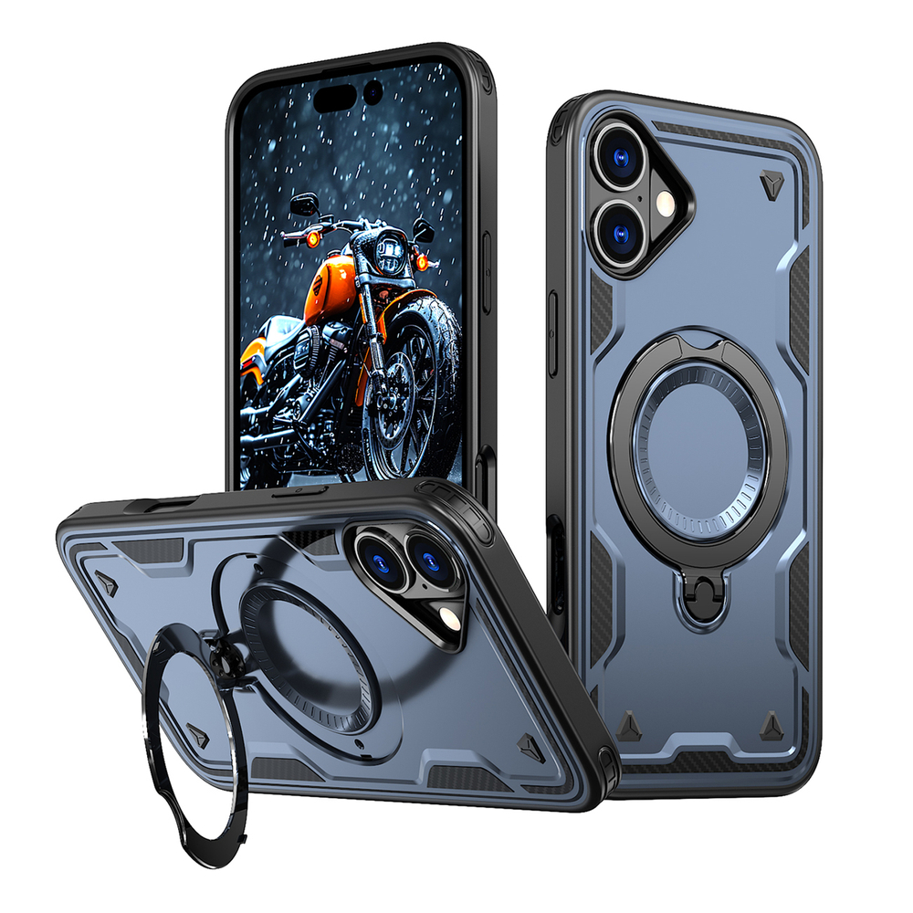 iTok webáruház - Hurtel Hybrid Armor Trendy tok MagSafe kompatibilitással iPhone 16 Plus készülékhez (kék) 1 Hybrid Armor Trendy Case with MagSafe for iPhone 16 Plus (kék)