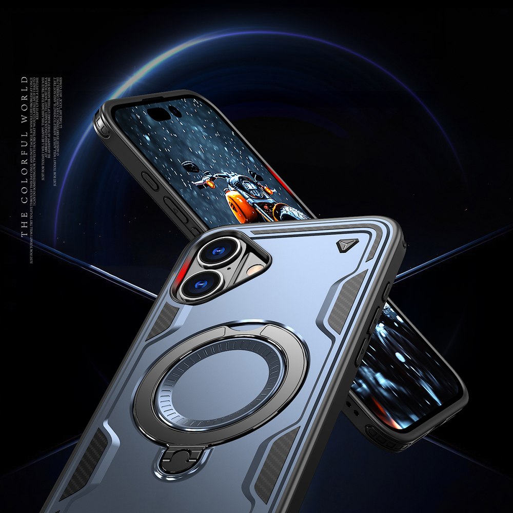 iTok webáruház - Hurtel Hybrid Armor Trendy tok MagSafe kompatibilitással iPhone 16 Plus készülékhez (kék) 6 Hybrid Armor Trendy Case with MagSafe for iPhone 16 Plus (kék)