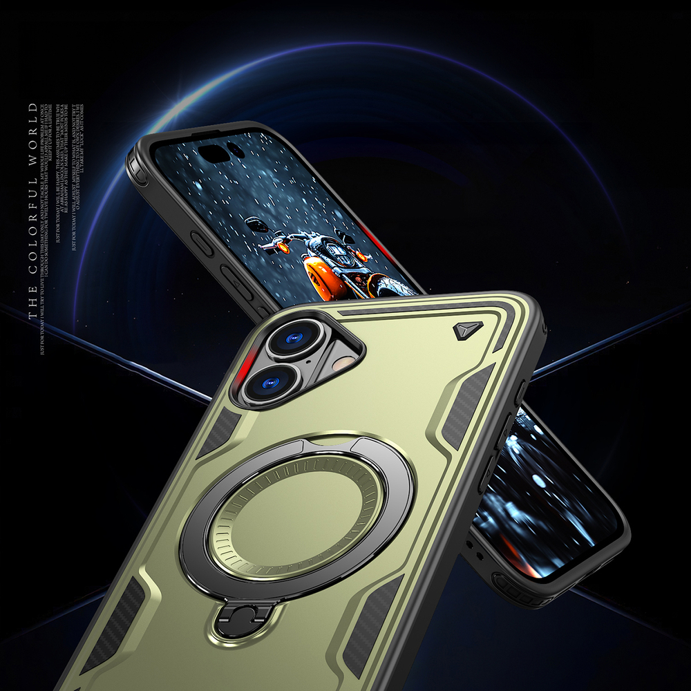 iTok webáruház - Hurtel Hybrid Armor Trendy tok MagSafe-kompatibilitással iPhone 16 Plus készülékhez (zöld) 5 Hybrid Armor Trendy Case with MagSafe for iPhone 16 Plus (zöld)