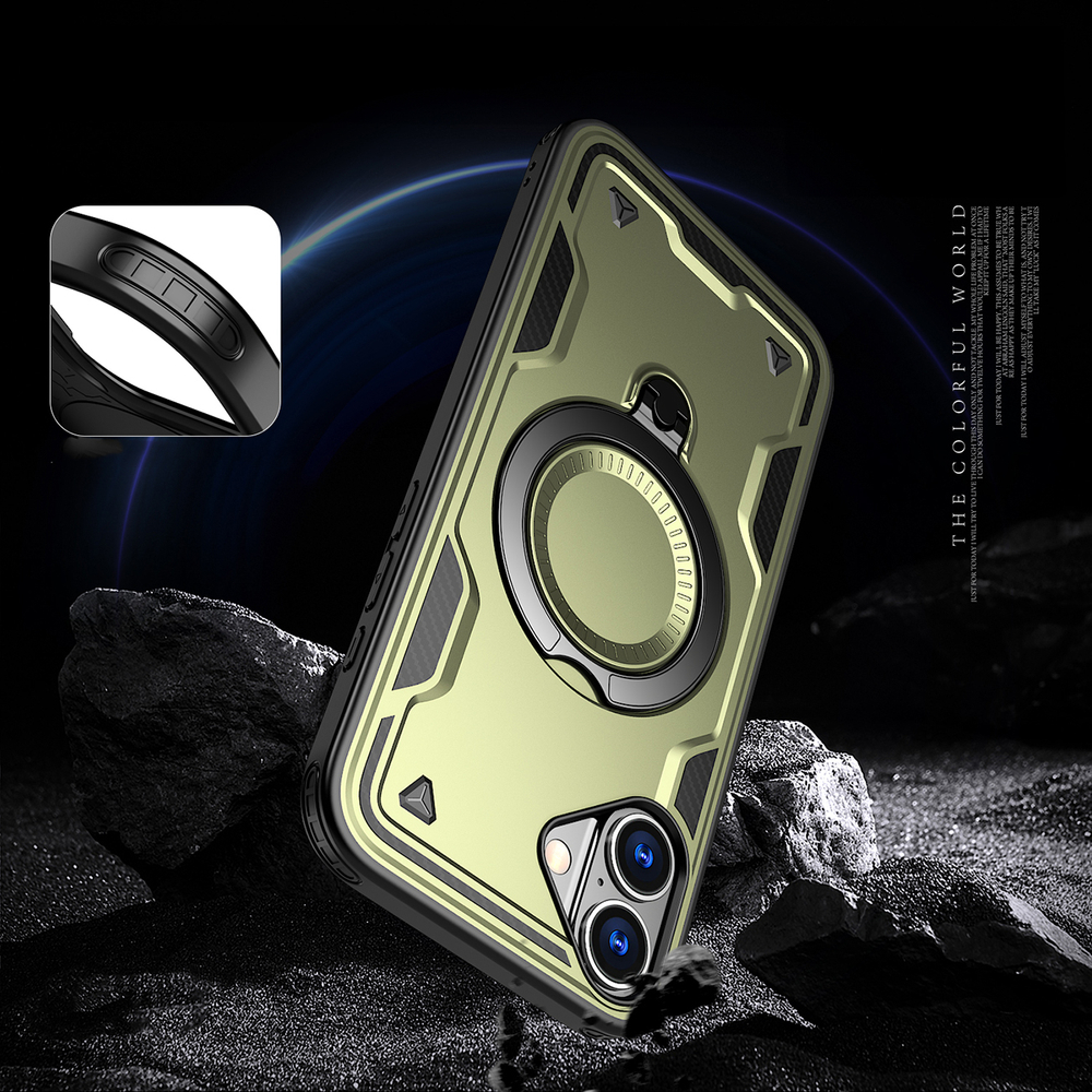 iTok webáruház - Hurtel Hybrid Armor Trendy tok MagSafe-kompatibilitással iPhone 16 Plus készülékhez (zöld) 6 Hybrid Armor Trendy Case with MagSafe for iPhone 16 Plus (zöld)