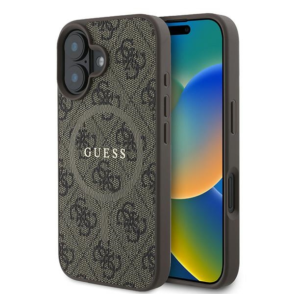 iTok webáruház - Guess Guess 4G Ring Classic Logo MagSafe iPhone 16 Plus Case (barna) 1 Guess 4G Ring Classic Logo MagSafe iPhone 16 Plus Case (barna)