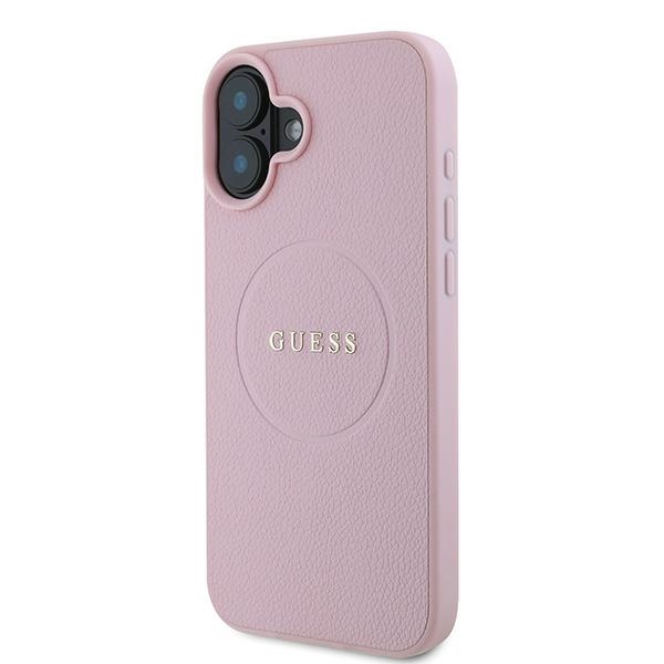 iTok webáruház - Guess Guess Grained Gold Ring MagSafe tok iPhone 16 Plus készülékhez (rózsaszín) 2 Guess Grained Gold Ring MagSafe iPhone 16 Plus Case (rózsaszín)