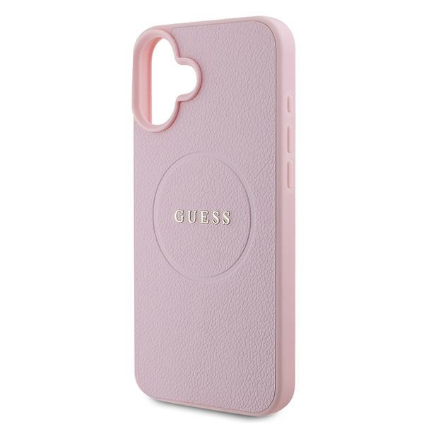 iTok webáruház - Guess Guess Grained Gold Ring MagSafe tok iPhone 16 Plus készülékhez (rózsaszín) 6 Guess Grained Gold Ring MagSafe iPhone 16 Plus Case (rózsaszín)