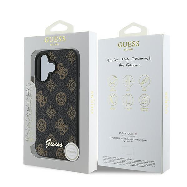 iTok webáruház - Guess Guess Peony Script MagSafe tok iPhone 16 Plus készülékhez (fekete) 8 Guess Peony Script MagSafe iPhone 16 Plus Case (fekete)