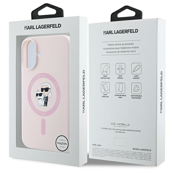 iTok webáruház - Karl Lagerfeld Karl Lagerfeld Silicone Karl&Choupette Heads Ring MagSafe tok iPhone 16 Plus készülékhez (rózsaszín) 7 Karl Lagerfeld Silicone Karl&Choupette Heads Ring MagSafe Case for iPhone 16 Plus (rózsaszín)
