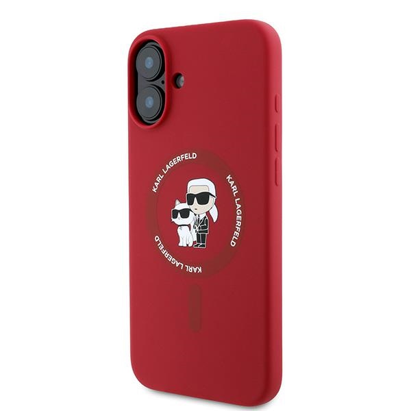 iTok webáruház - Karl Lagerfeld Karl Lagerfeld Silicone Karl&Choupette Heads Ring MagSafe tok iPhone 16 Plus (piros) 2 Karl Lagerfeld Silicone Karl&Choupette Heads Ring MagSafe Case for iPhone 16 Plus (piros)