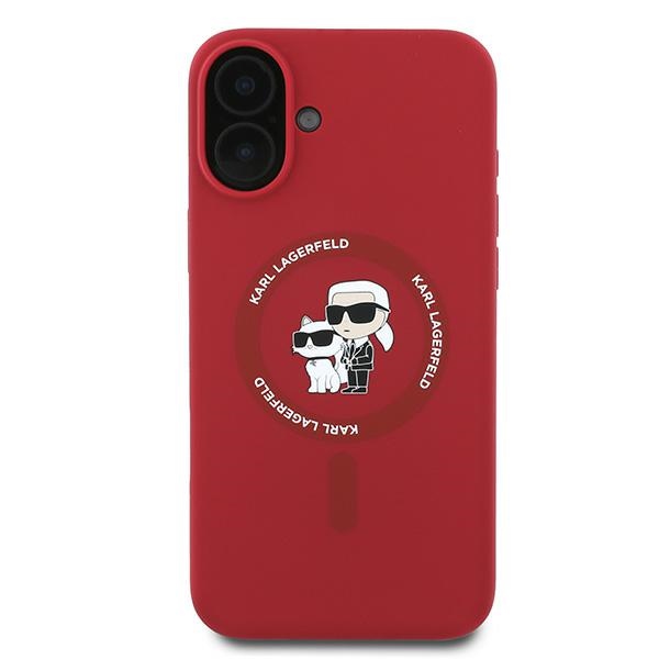 iTok webáruház - Karl Lagerfeld Karl Lagerfeld Silicone Karl&Choupette Heads Ring MagSafe tok iPhone 16 Plus (piros) 3 Karl Lagerfeld Silicone Karl&Choupette Heads Ring MagSafe Case for iPhone 16 Plus (piros)